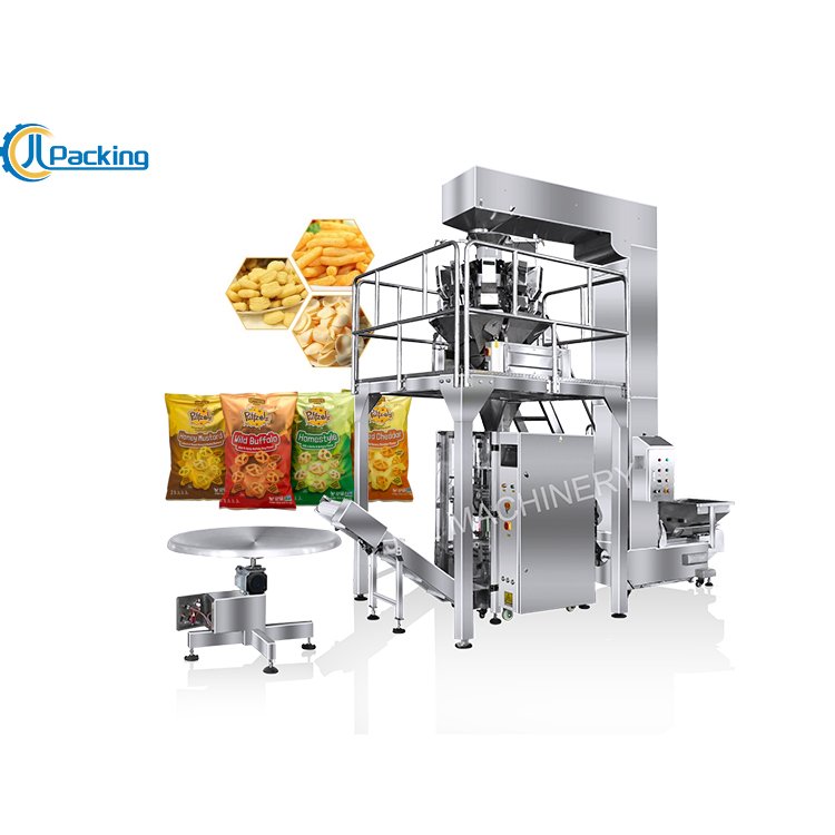 Fully Automatic Multihead Weigher Vffs Cookies Cracker Packing Machine Sachet Pouch Puffed Snack Food Vertical Packaging Machine